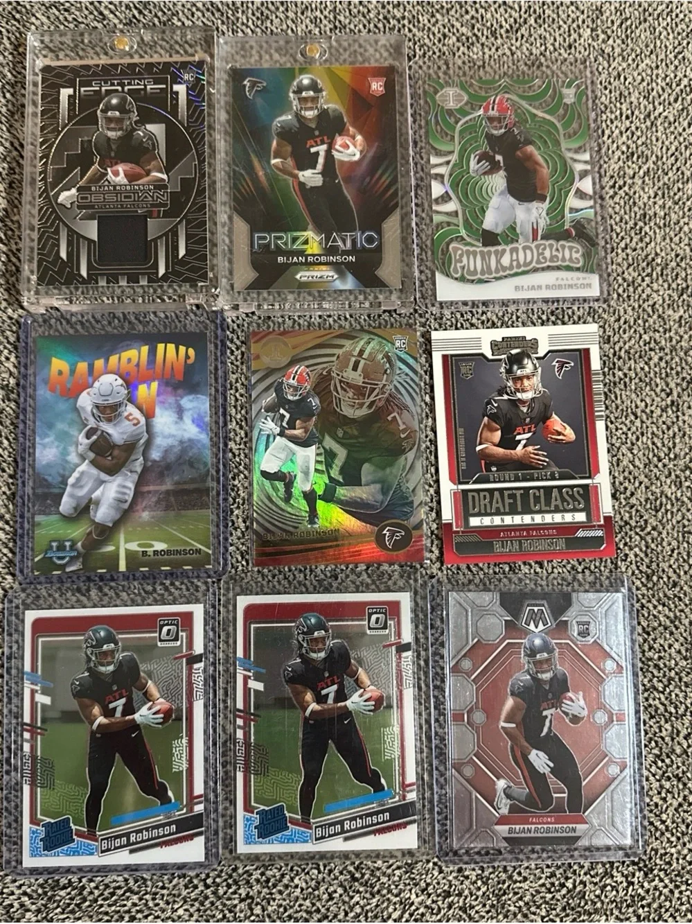 Falcons Bijan Robinson Rookie Lot (9)